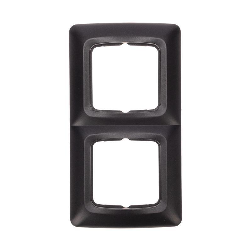 Рамка 2-м DEA горизонт. черн. метал. Kranz KR-78-0346