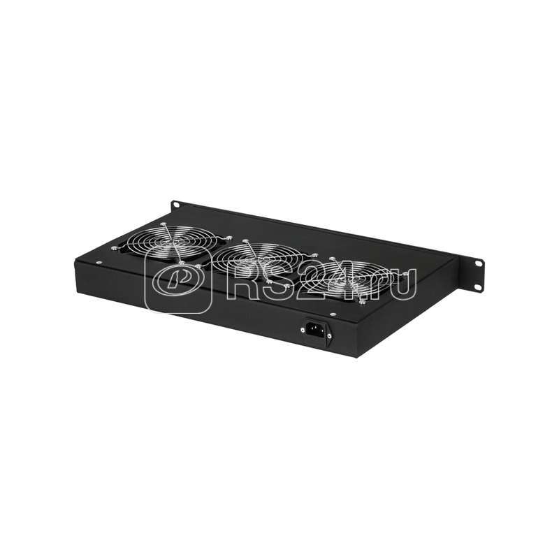 Полка вентиляторная 19дюйм 1U 3 вентилятора Г260мм без шнура питания черн. TLK TLK-VP3-BK