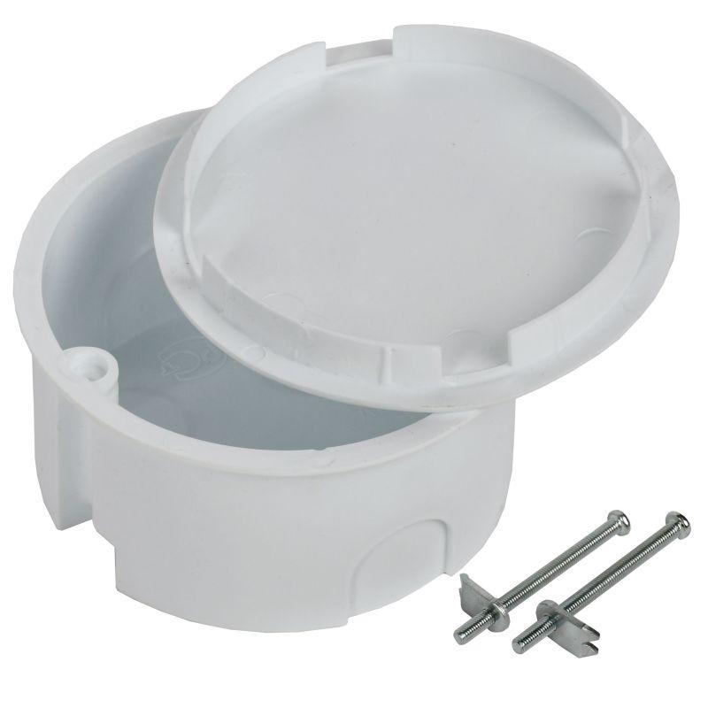 Коробка распаячная СП 80х40 КМ41024 для полых стен (метал. лапки. с крышкой) IEK UKG01-080-040-000-M