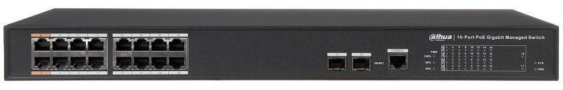 Коммутатор управляемый DH-PFS4218-16GT-240 16G 2SFP 14PoE+ 240Вт Dahua 1363302