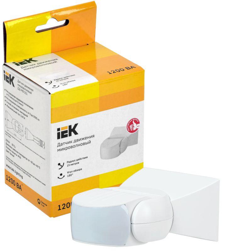 Датчик движения ДД-МВ 501 1200Вт угол обз. 180град. 15м IP65 бел. IEK LDD11-501MB-1200-001