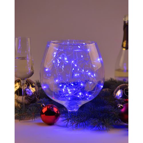 Гирлянда светодиодная "Нить" 5м 50LED син. свет АА ЭРА Б0047962