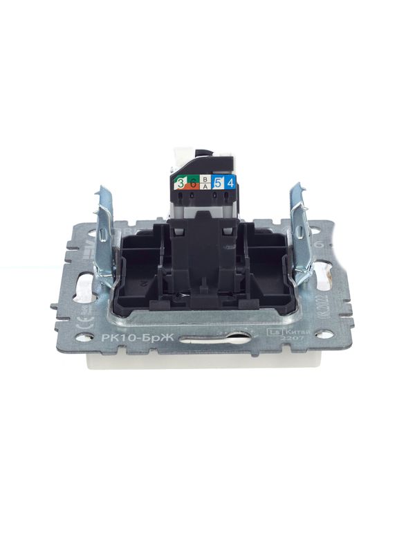 Розетка компьютерная СП RJ45 кат.5E BRITE РК10-БрЖ механизм жемчуж. IEK BR-K10-1-K36