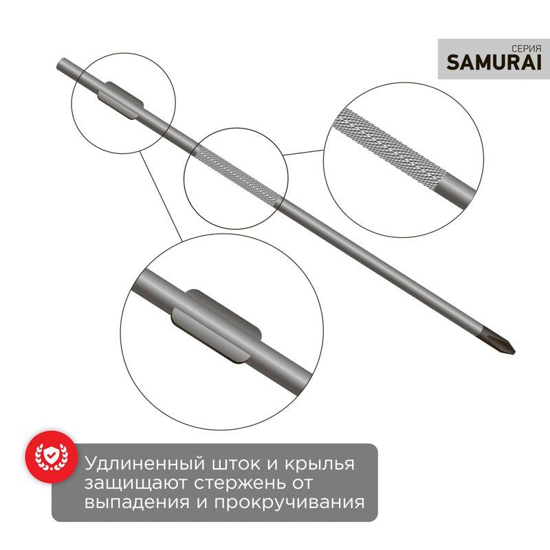 Отвертка крестовая PZ 2х100мм трехкомпонентн. рукоятка сталь S2 Rexant 12-6415-1