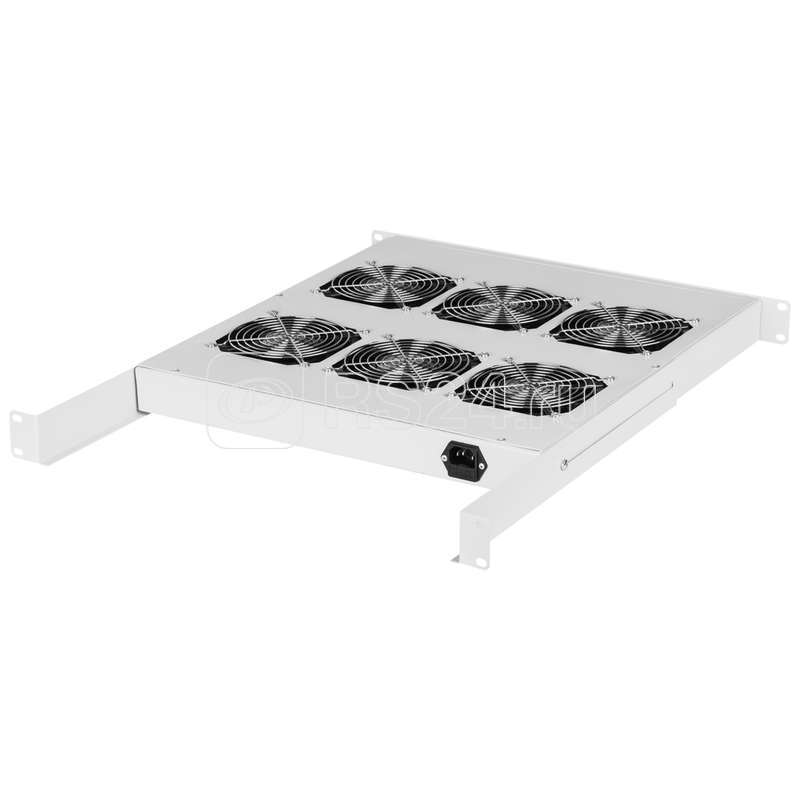 Полка вентиляторная 19дюйм 1U 6 вентиляторов Г520мм без шнура питания сер. TLK TLK-VP6-GY