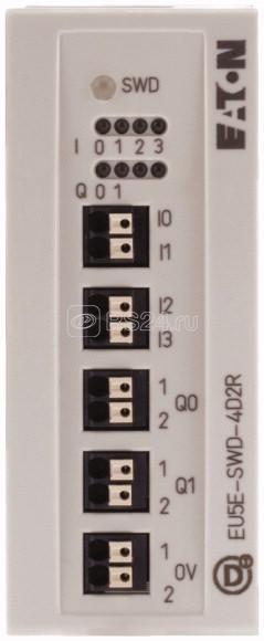 Модуль ввода/вывода EU5E-SWD-4D2R 24VDC 4DI 2DO реле 3А EATON 116383