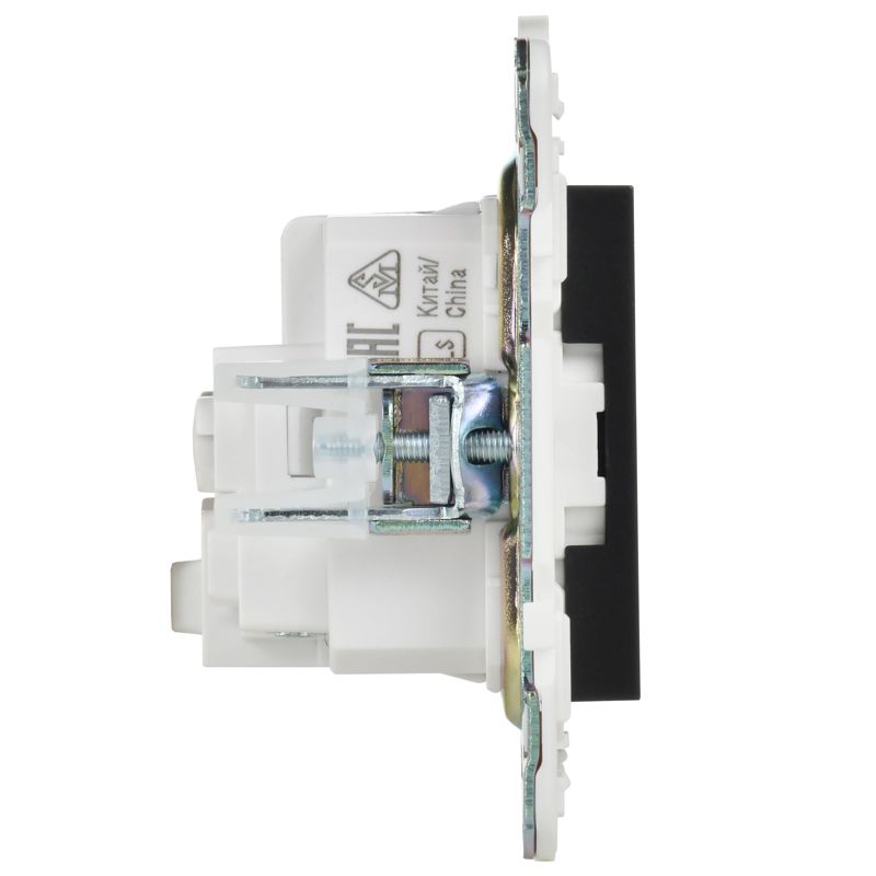 Розетка SKANDY 16А с заземл. без защ. шторок SK-R05Bl черн. IEK SK-R11-16-K02