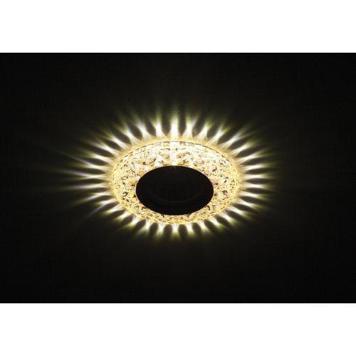 Светильник точечный DK LD4 CHP/WH MR16 декор со светодиод. подсветкой шампань ЭРА Б0028122