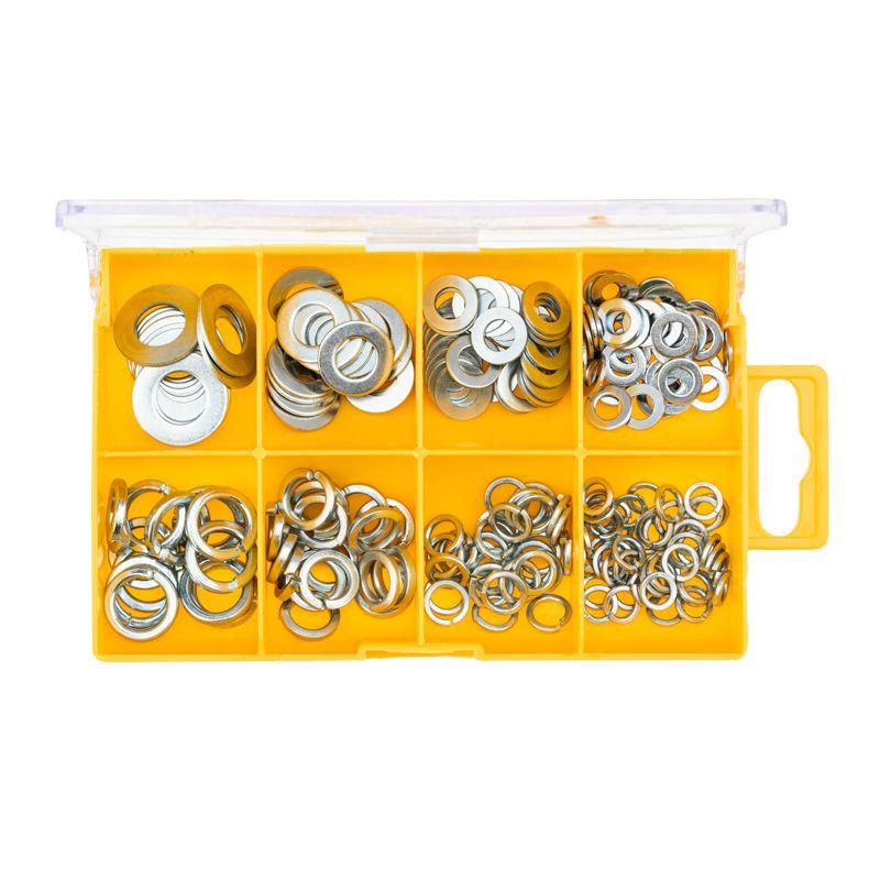 Набор плоских и гроверных шайб (уп.200шт) Kranz KR-01-3101-21