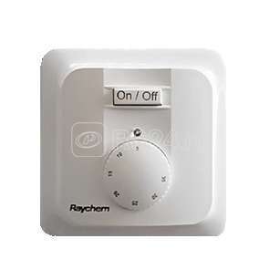 Термостат "Basic" (макс. 16А 230В) IP21 механич. регулирование по темп. пола и темп. воздуха с датчиком темп. пола типа NTC 10кОм бел. Raychem R-TE