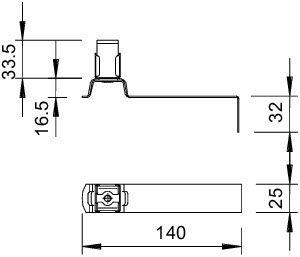 Держатель проволоки для черепичной кровли диагональный 157 Fх-CU OBO 5215879