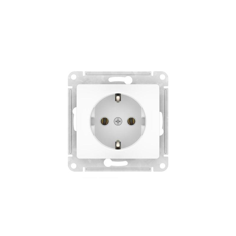 Розетка Glossa 16А с заземл. быстрозажим. клем. механизм бел. SE GSL000143S