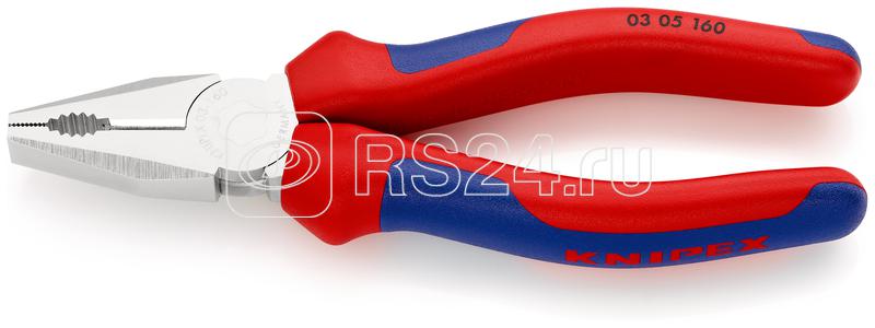 Плоскогубцы комбинированные L-160мм хром. Knipex KN-0305160SB Плоскогубцы комбинированные L-160мм хром. Knipex KN-0305160SB