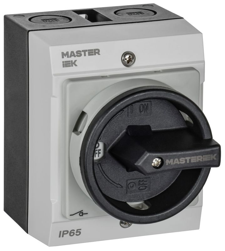 Переключатель кулачковый 10А (сх. 10) в боксе закрытая рукоятка IEK MI-CS21-010-010