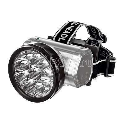 Фонарь аккумуляторный налобный HLA 04M 10LED 2Вт 200лм 2 режима аккум. 10ч ЗУ 230В метал. IN HOME 4690612031859