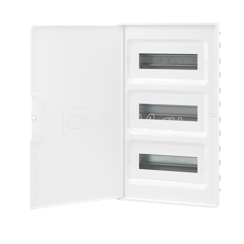 Щиток 36 мод встраиваемый для полых стен FRAME с бел. дверцей с 4 шинами PEN (2шт на 8 отв. и 2шт на 10отв.) бел. DKC F36B3WW
