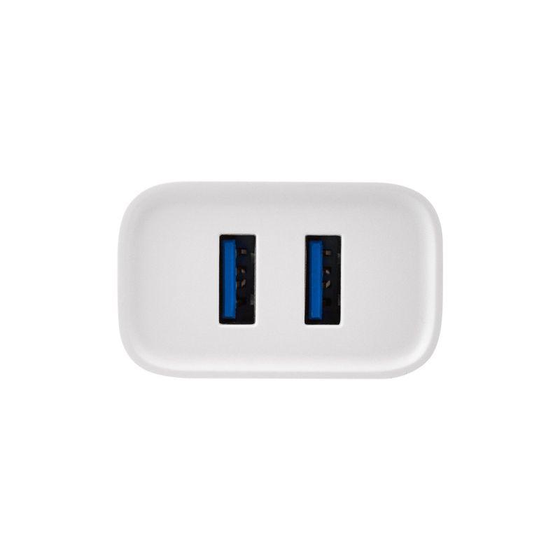 Устройство зарядное сетевое для iPhone/iPad 2 x USB 5В 2.4А бел. Rexant 16-0276