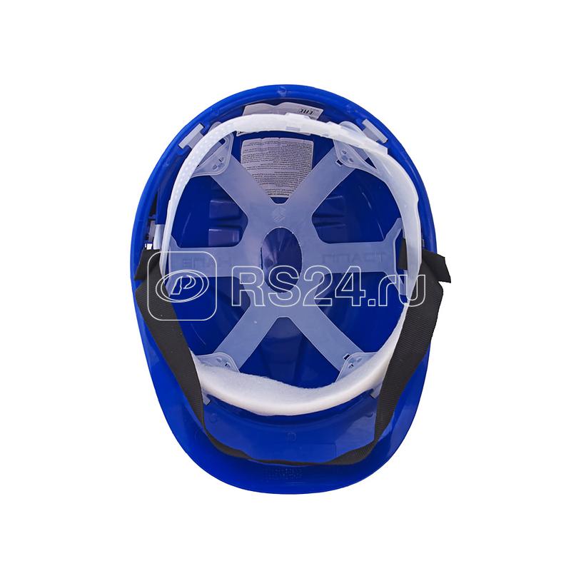 Каска Европласт пластик лента син. ЕЛАНПЛАСТ КАС103-С
