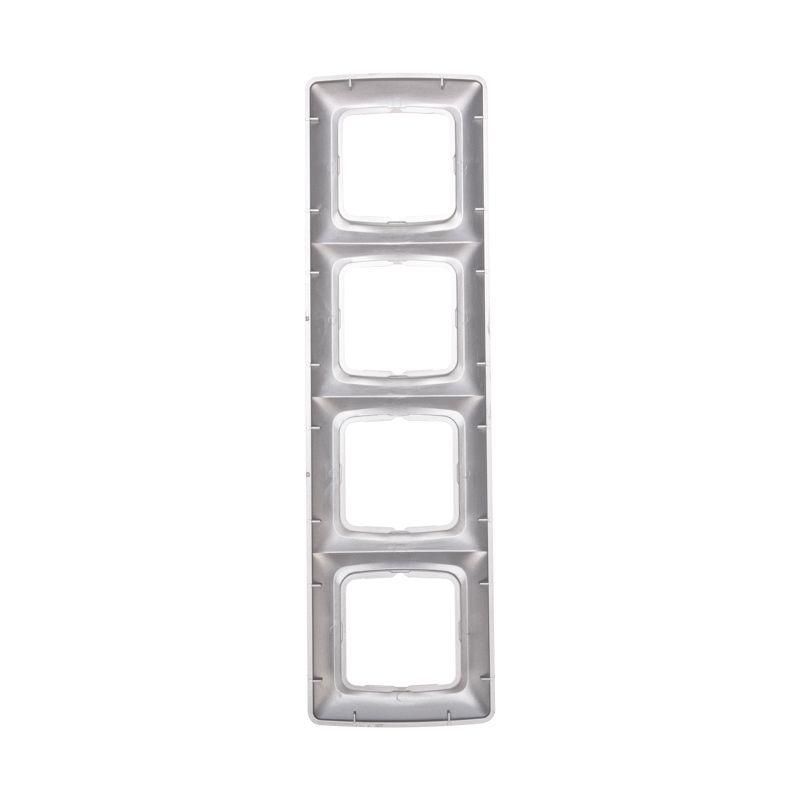 Рамка 4-м DEA горизонт. серебр. метал. Kranz KR-78-0288