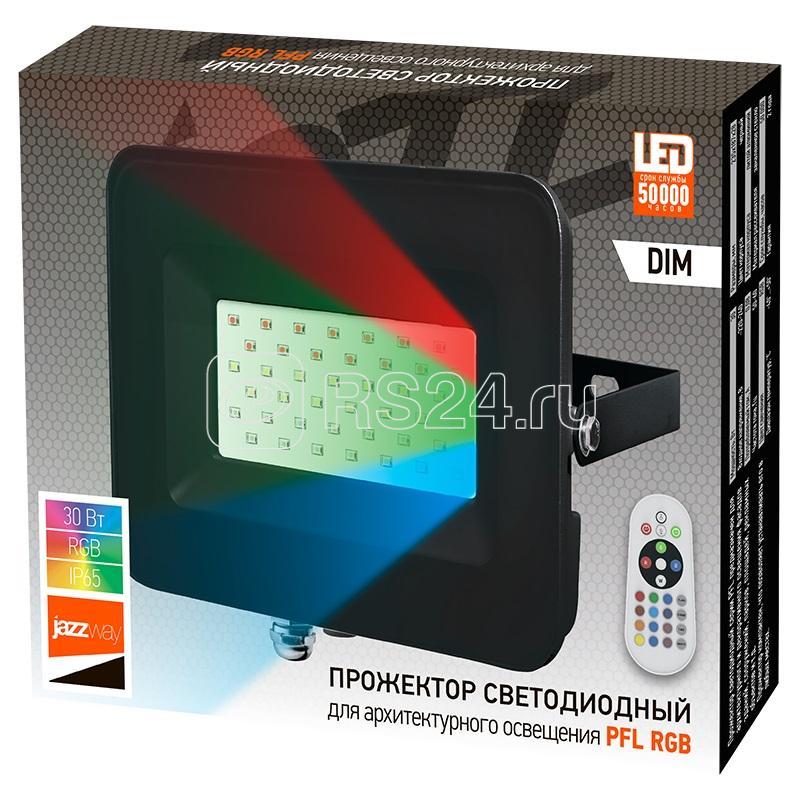 Прожектор светодиодный PFL-30W RGB 30Вт IP65 ДО BL черн. JazzWay 5016408