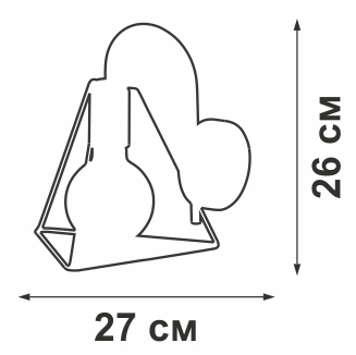Светильник настенный 1хE27 макс. 60Вт Vitaluce V4457-1/1A
