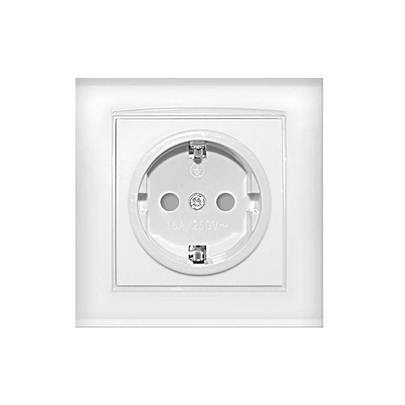 Розетка 1-м СП Бриллиант 16А IP20 с заземл. защ. шторки бел. UNIVersal 7947632