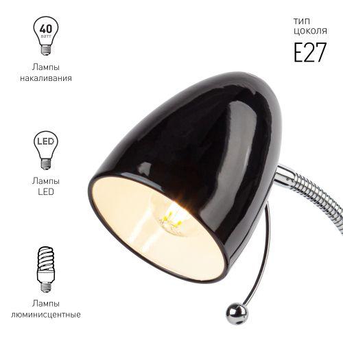 Светильник настольный N-116-Е27-40W-BK черн. ЭРА Б0047201