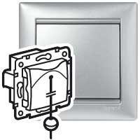 Механизм кнопки Valena перекидн. со шнуром алюм. Leg 770119