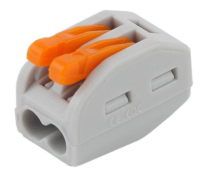 Клемма строительно-монтажная СМК 412 NO-222-25 2-проводная 0.08-2.5кв.мм с рычагом (уп.2шт) Эра Б0033399