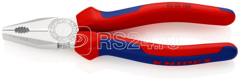Плоскогубцы комбинированные L-180мм хром. Knipex KN-0305180SB Плоскогубцы комбинированные L-180мм хром. Knipex KN-0305180SB