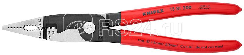 Клещи электромонтажные 6-в-1 L-200мм Knipex KN-1381200