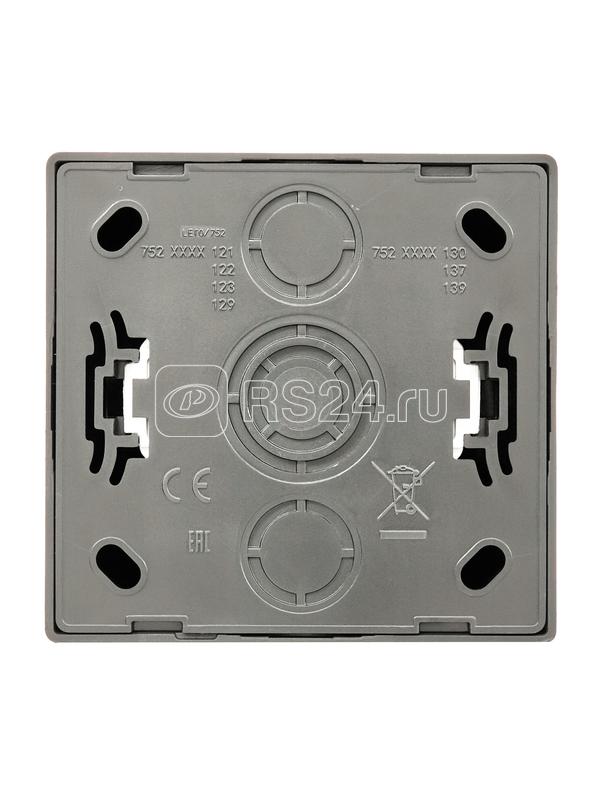 Розетка 1-мест. с заземл. LETO ПБТ платина LEZARD 752-3500-122B