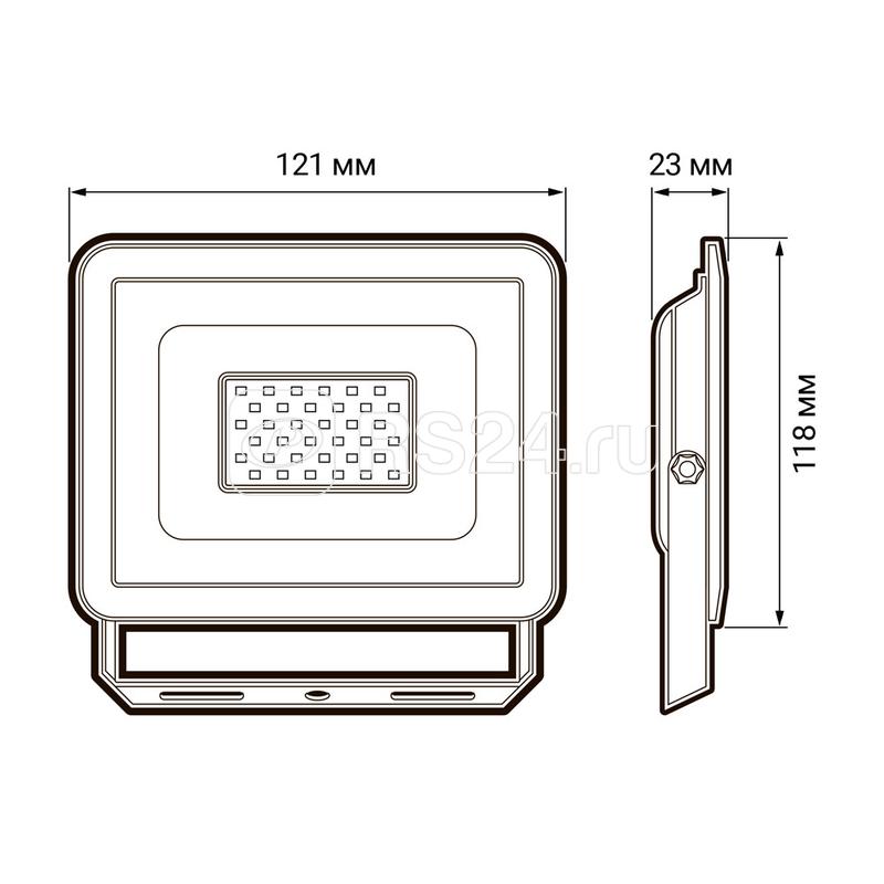 Прожектор светодиодный СДО-10 20Вт 6500К IP65 230В ДО GR ФАZА 5032057