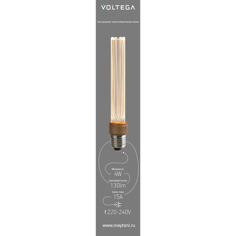 Лампа светодиодная филаментная Loft 271 T30 4Вт 1800К E27 DIM Voltega 8570