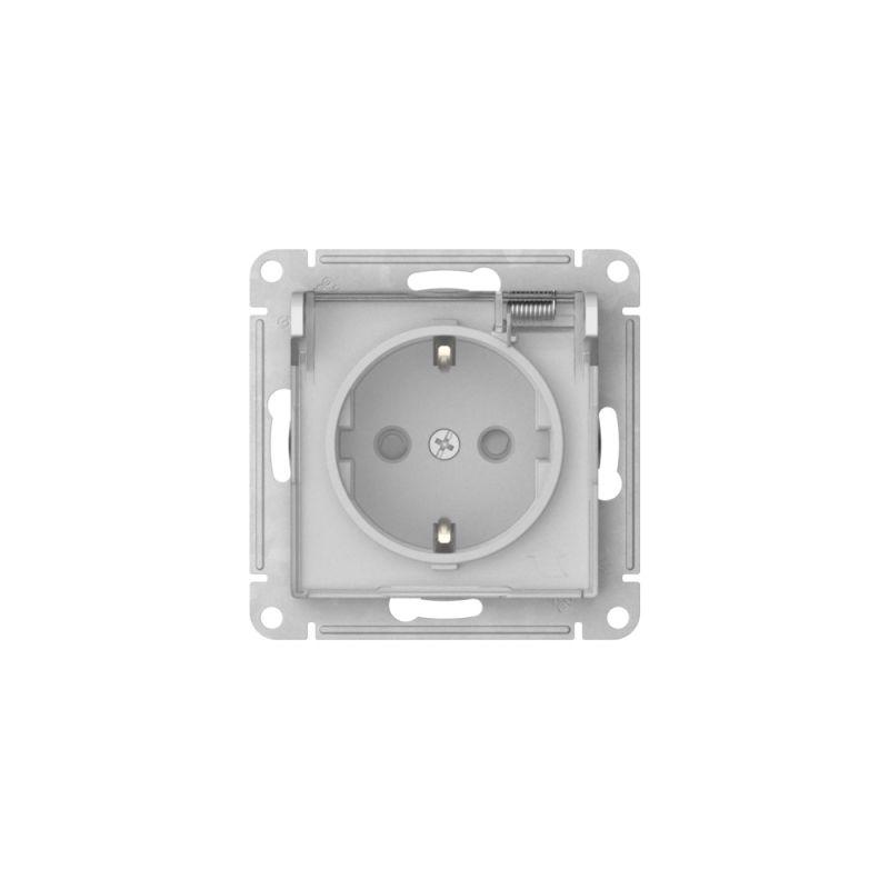 Розетка AtlasDesign Aqua 16А IP44 с заземл. защ. шторки с прозр. крышкой быстрозажим. клем. механизм бел. SE ATN440146S