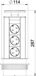 Бокс настольный верт. DBV-A3E D3S OBO 6116866