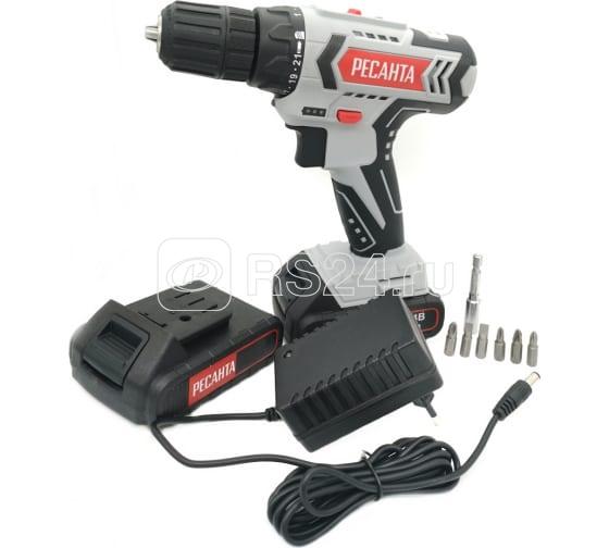 Дрель-шуруповерт аккумуляторная ДА-18-2ЛК Ресанта 75/14/5