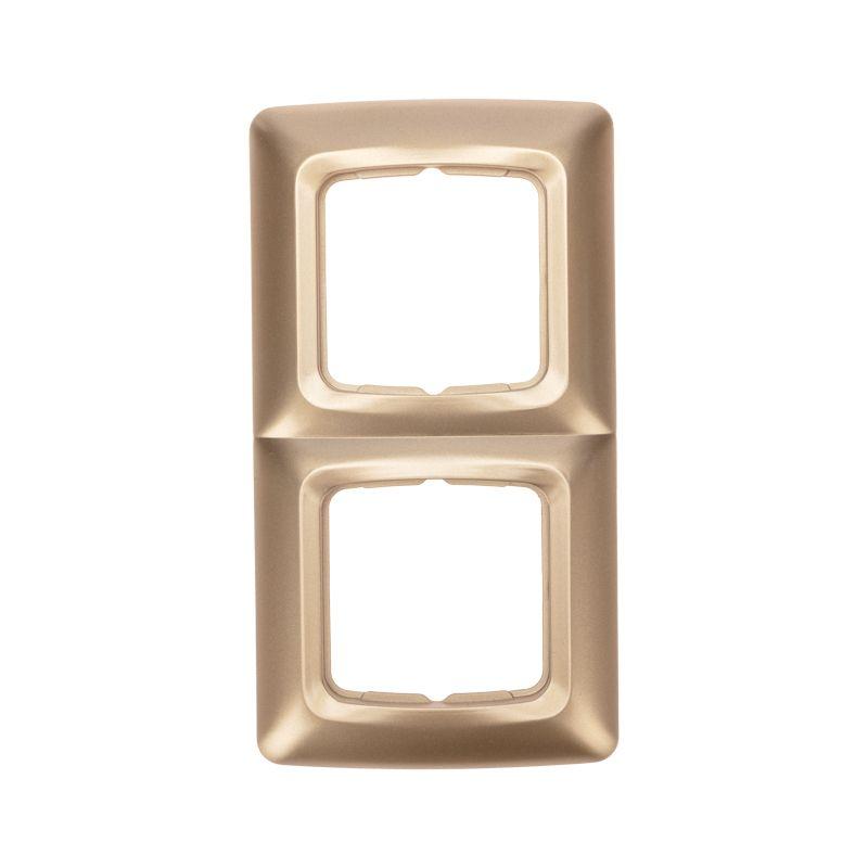 Рамка 2-м DEA горизонт. зол. метал. Kranz KR-78-0316