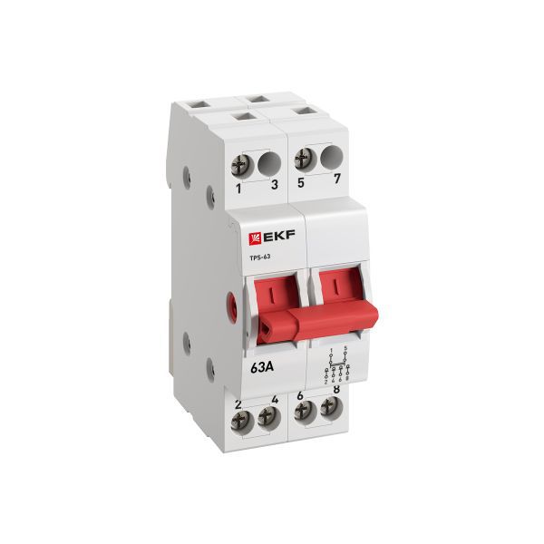 Переключатель трехпозиционный ТПС-63 2P 63А PROxima EKF TPS263