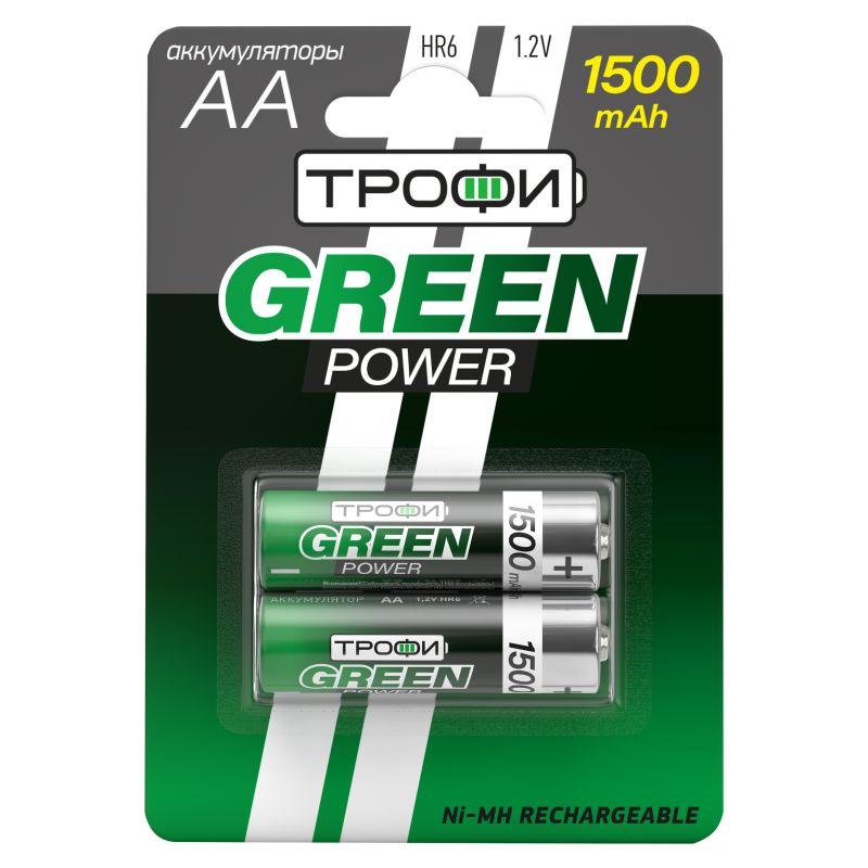 Аккумулятор AA/HR6 1500мА.ч HR6-2BL (блист.2шт) Трофи Б0019500 Аккумулятор AA/HR6 1500мА.ч HR6-2BL (блист.2шт) Трофи Б0019500