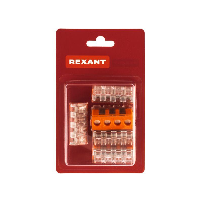 Экспресс-клемма СМК 773-174 4-проводная 0.75-6кв.мм с пастой (блист.5шт) Rexant 07-5279-5