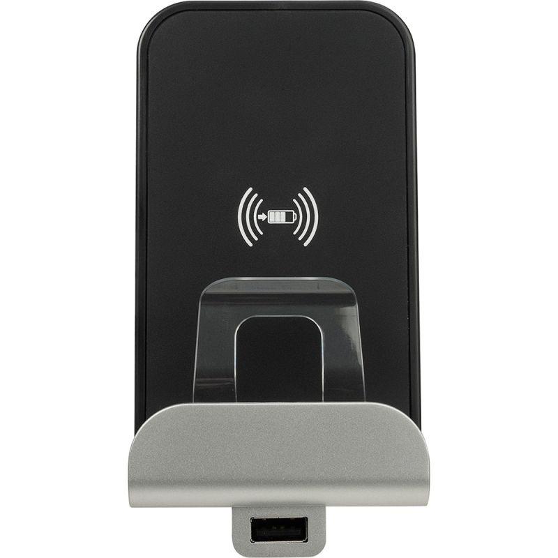 Устройство зарядное беспроводное Valena Life Qi 1А с дополнит. разъемом USB A 5В 2.4А Leg 753114