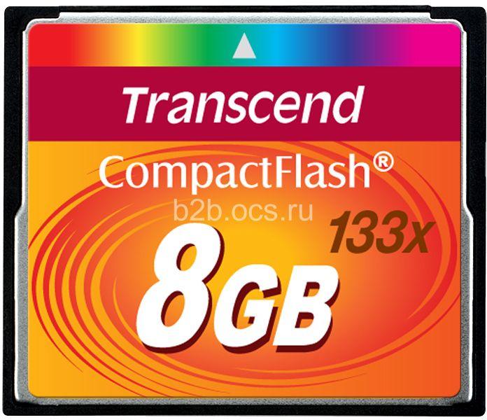 Карта памяти TS8GCF133 8GB CF Card (133X) Transcend 1000501794