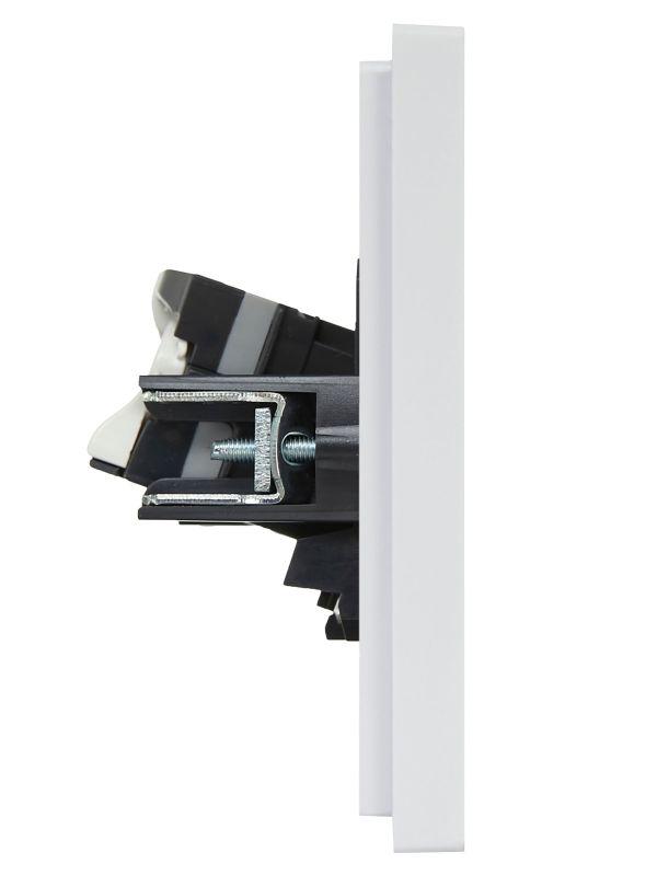 Розетка компьютерная 2-м RJ45 кат.5E FORTE&PIANO FP233 бел. IEK FP-K20-1-K01