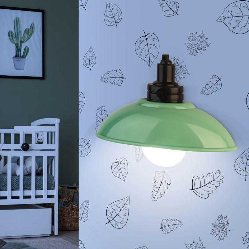 Светильник светодиодный NLED-487-1W-SW-GR ночник настенный на батарейках с выключателем зел. ЭРА Б0051476