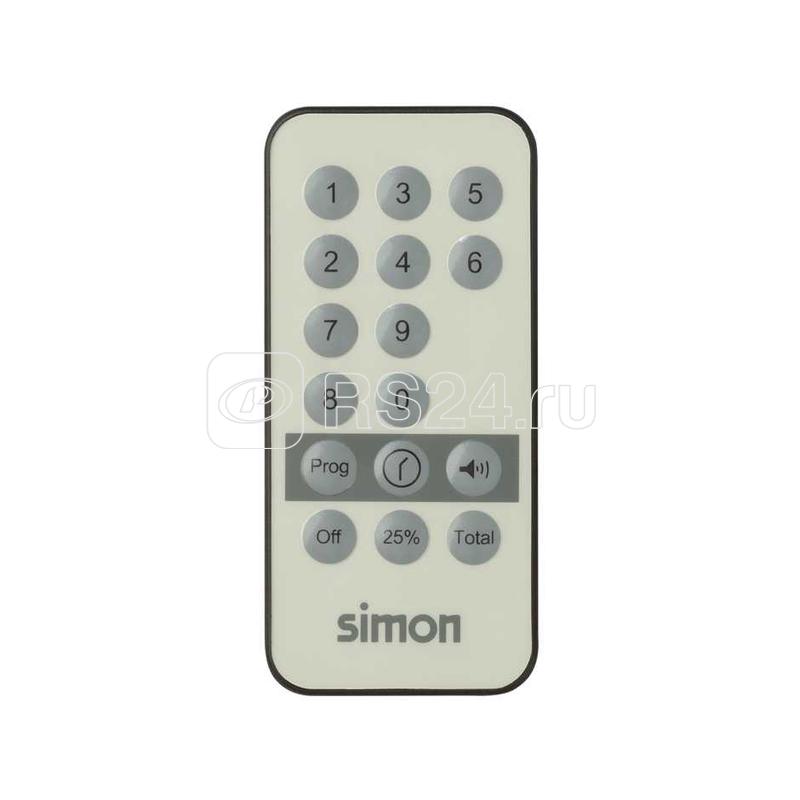 Пульт инфракрасный 10 каналов дистанция 8м Simon27/82/82Nature/88 свет. сер. Simon 75350-69