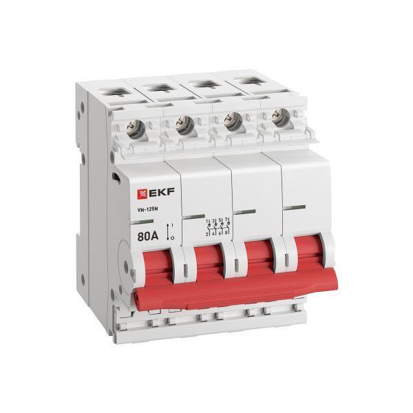 Выключатель нагрузки 4п 80А ВН-125N PROxima EKF S1254080