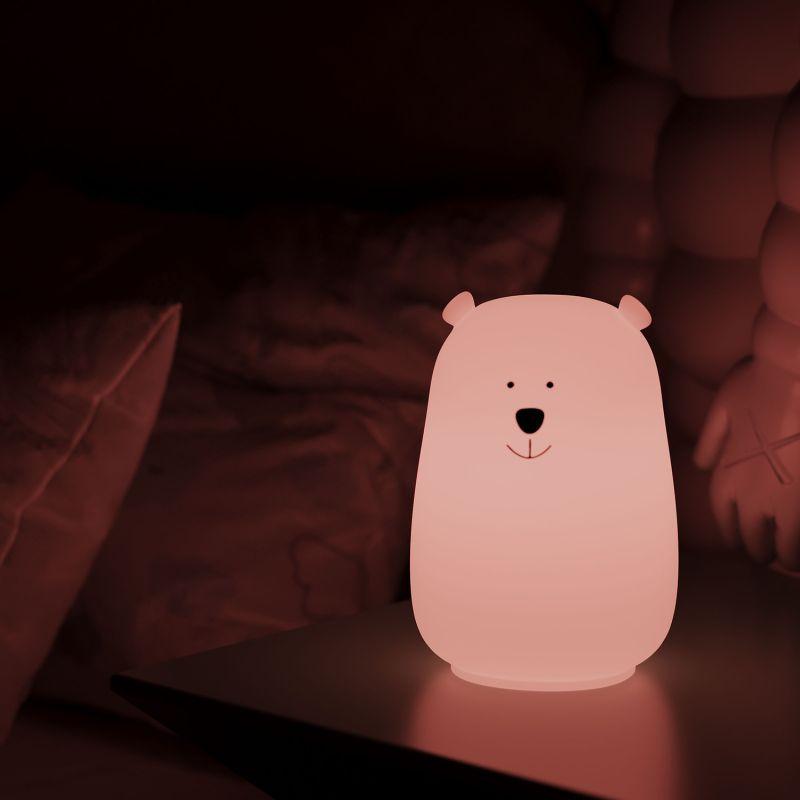Светильник настольный 2Вт RGB медведь аккум. Li-ion USB кабель детский ночник бел. GAUSS NN302