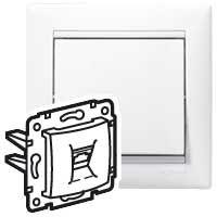 Розетка телефонная 1-м СП Valena RJ11 механизм бел. (DIY-упак.) IEK 694274