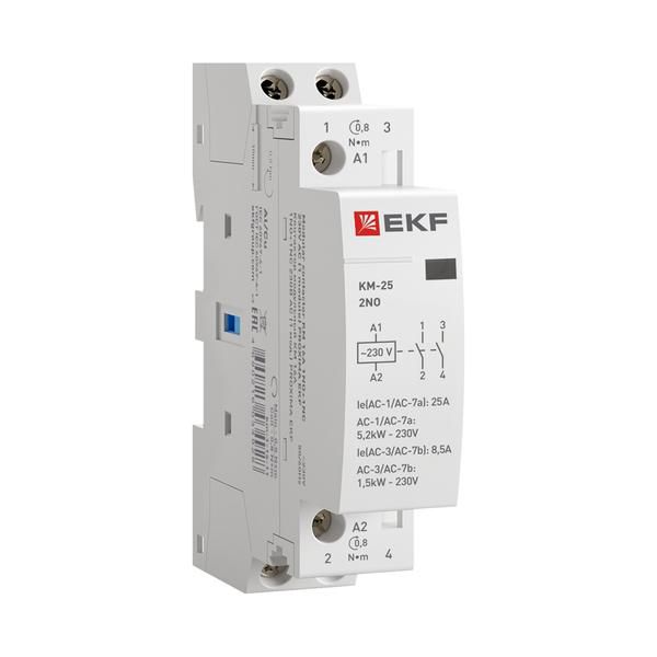Контактор модульный КМ 25А 2NО (1 мод.) EKF km-1-25-20